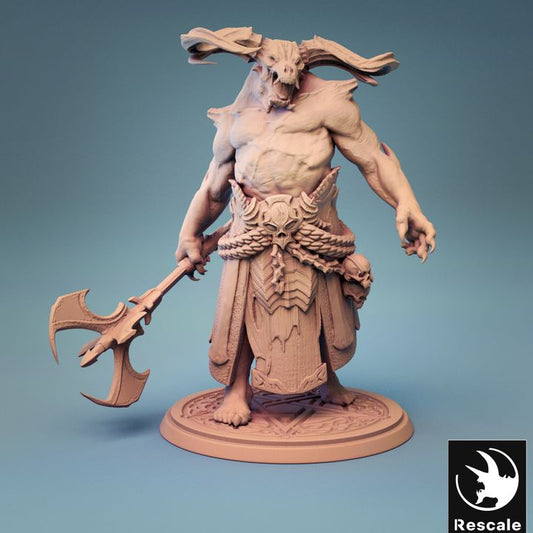 Demon Hammer Warrior Miniature | Large | Rescale Miniatures | D&D DnD Pathfinder