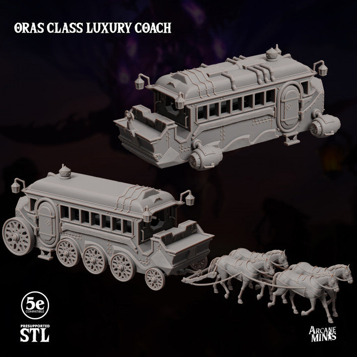 Steampunk Fantasy Vehicle Carriage | Large | Sordane Publishing | D&D DnD Pathfinder Miniature