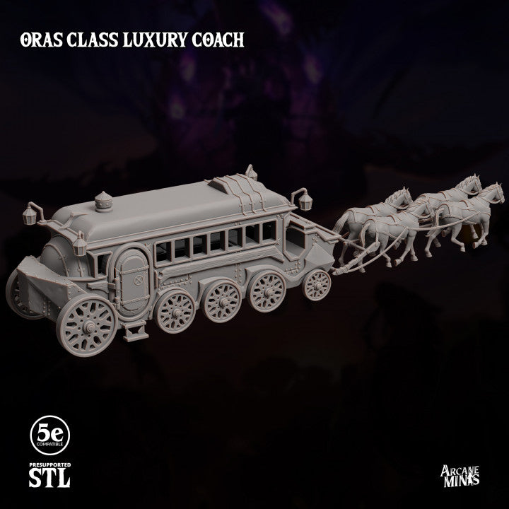 Steampunk Fantasy Vehicle Carriage | Large | Sordane Publishing | D&D DnD Pathfinder Miniature