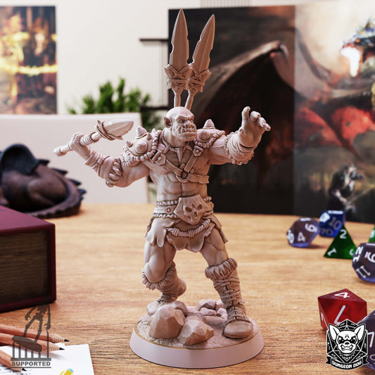 Orc Berserker - Command (25mm Base)