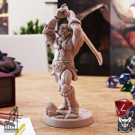 Orc Berserker - Raised (25mm Base)