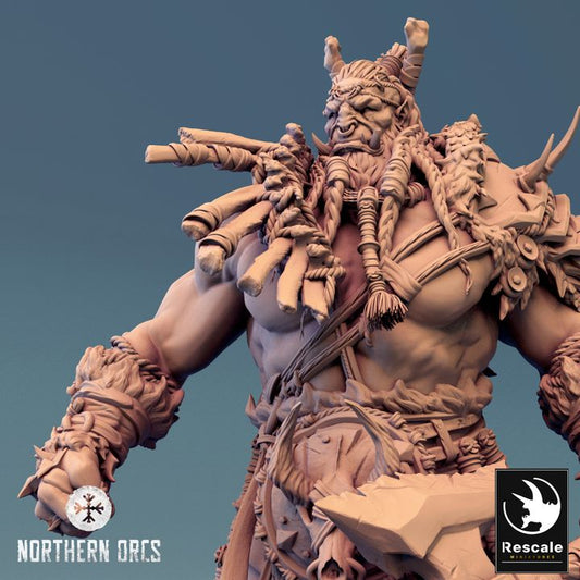 Collection Orc Chieftain Warrior Miniature | Large | Rescale Miniatures | D&D DnD Pathfinder Miniature