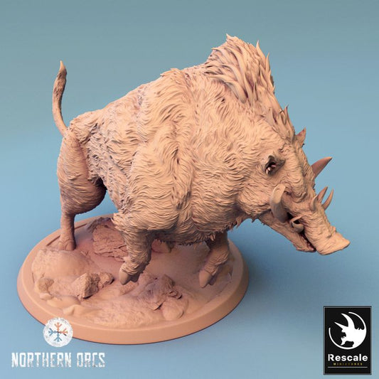 Boar Charge - Mounted (50mm Base)