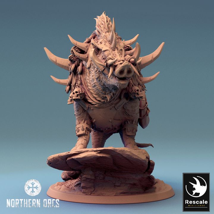Collection Orc Boar Rider Monstrous Mount | Large | Rescale Miniatures | D&D DnD Pathfinder Miniature