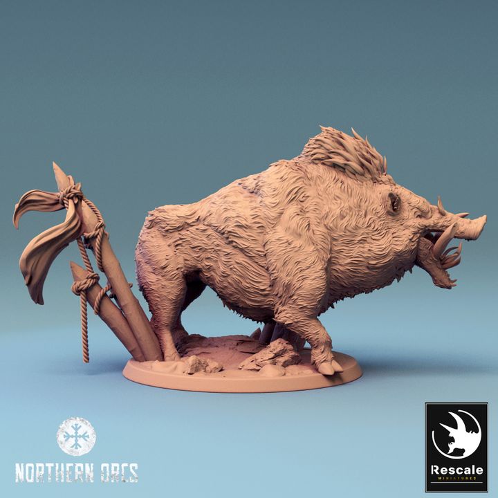 Orc Warrior Riding Beast | Medium | Designer Name | D&D DnD Pathfinder Miniature