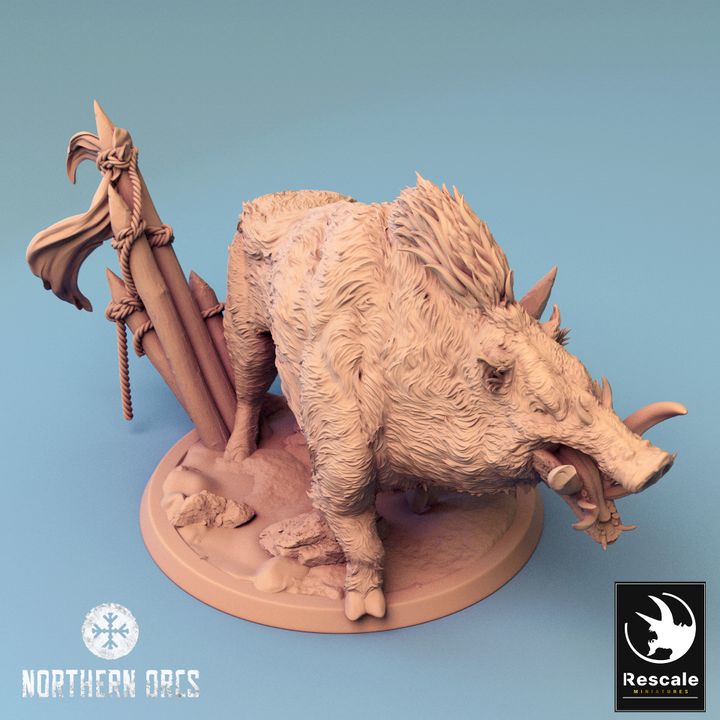 Orc Warrior Riding Beast | Medium | Designer Name | D&D DnD Pathfinder Miniature