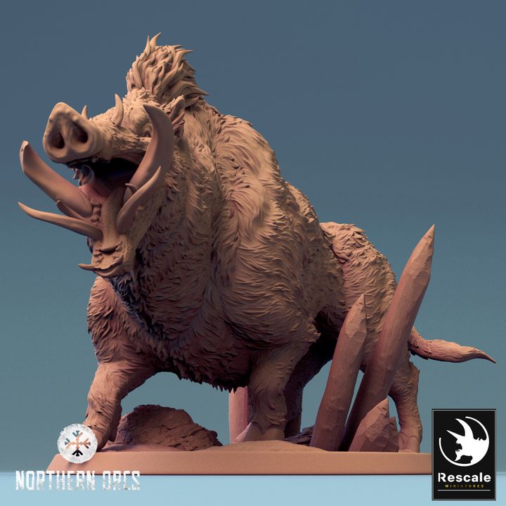 Orc Warrior Riding Beast | Medium | Designer Name | D&D DnD Pathfinder Miniature