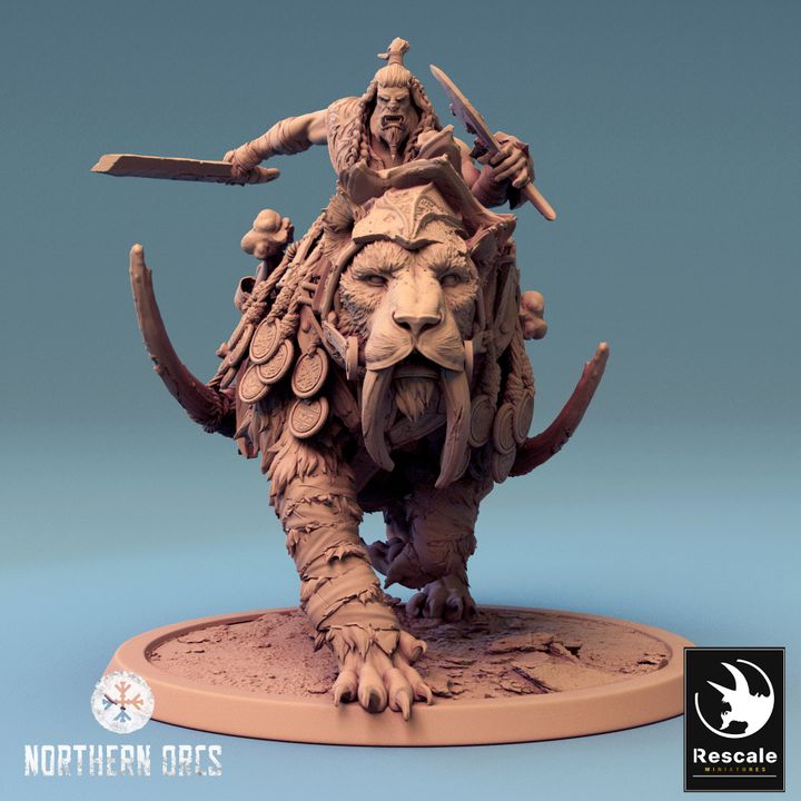 Saber-toothed Tiger Beast Mount | Large | Rescale Miniatures | D&D DnD Pathfinder Miniature