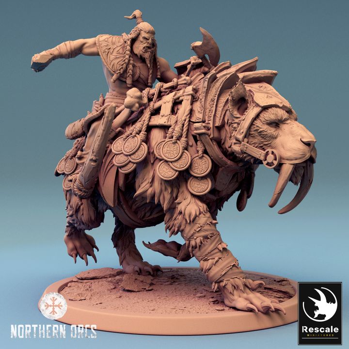 Saber-toothed Tiger Beast Mount | Large | Rescale Miniatures | D&D DnD Pathfinder Miniature
