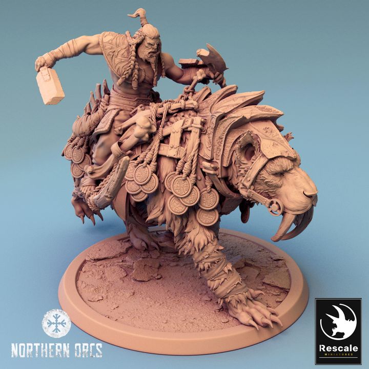 Saber-toothed Tiger Beast Mount | Large | Rescale Miniatures | D&D DnD Pathfinder Miniature