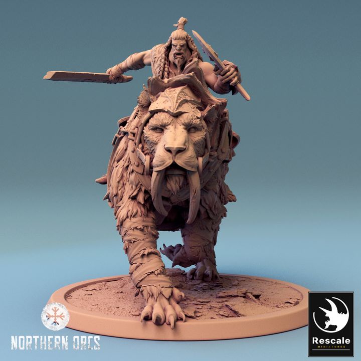 Saber-toothed Tiger Beast Mount | Large | Rescale Miniatures | D&D DnD Pathfinder Miniature