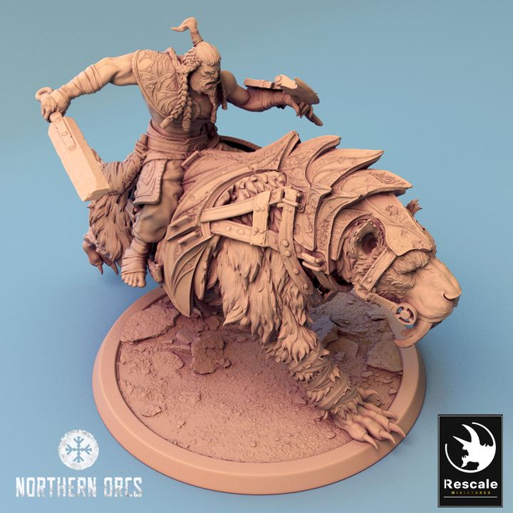 Saber-toothed Tiger Beast Mount | Large | Rescale Miniatures | D&D DnD Pathfinder Miniature