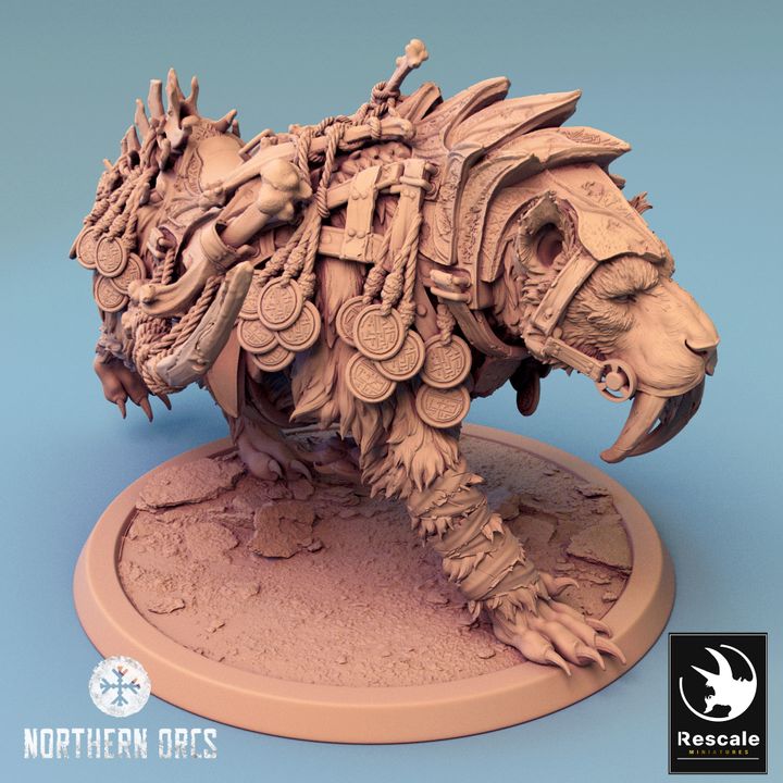 Saber-toothed Tiger Beast Mount | Large | Rescale Miniatures | D&D DnD Pathfinder Miniature