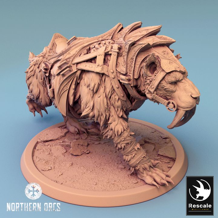 Saber-toothed Tiger Beast Mount | Large | Rescale Miniatures | D&D DnD Pathfinder Miniature