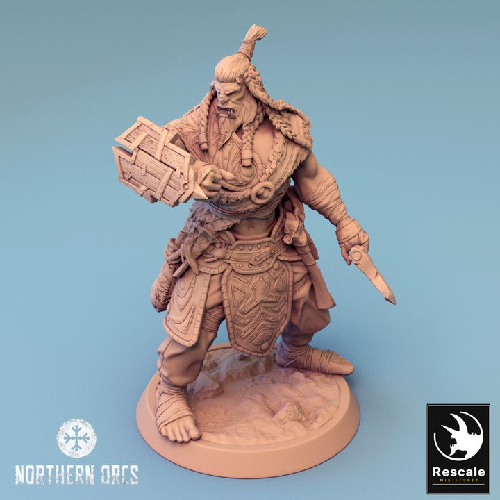 Collection Orc Warrior Axe Soldiers | Medium | Rescale Miniatures | D&D DnD Pathfinder Miniature