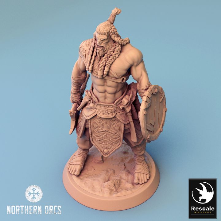 Collection Orc Warrior Axe Soldiers | Medium | Rescale Miniatures | D&D DnD Pathfinder Miniature
