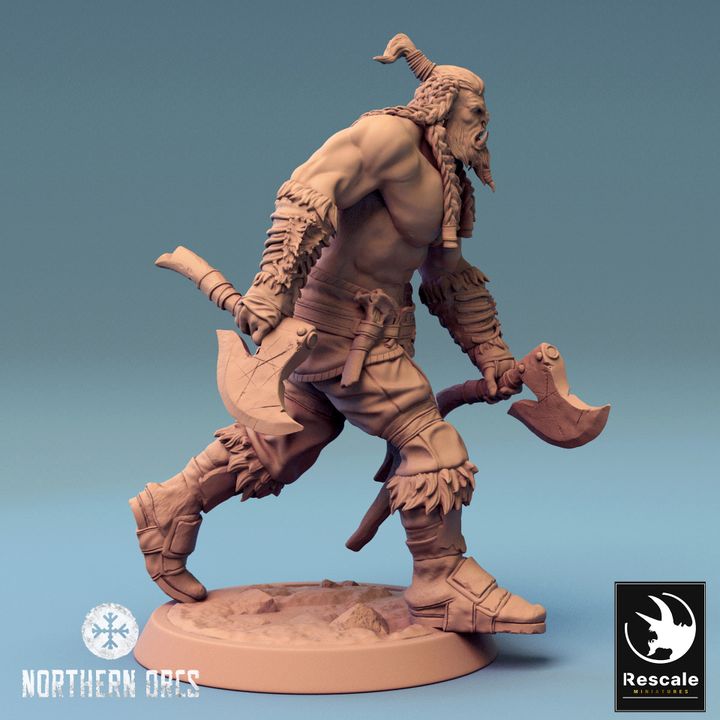 Collection Orc Warrior Axe Soldiers | Medium | Rescale Miniatures | D&D DnD Pathfinder Miniature