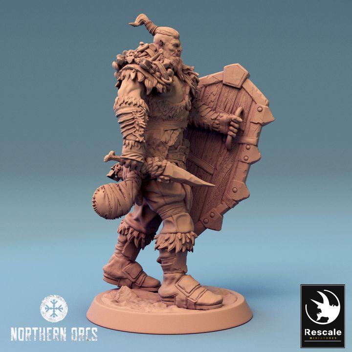 Collection Orc Fighter Dagger-Wielding Warriors | Medium | Rescale Miniatures | D&D DnD Pathfinder Miniature