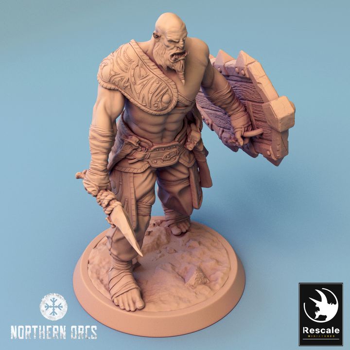 Collection Orc Fighter Dagger-Wielding Warriors | Medium | Rescale Miniatures | D&D DnD Pathfinder Miniature