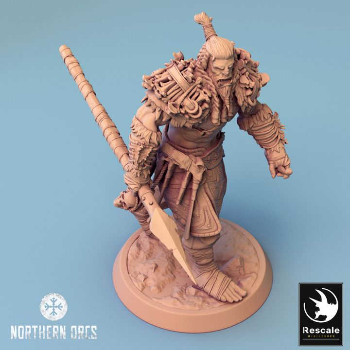 Collection Orc Fighter Dagger-Wielding Warriors | Medium | Rescale Miniatures | D&D DnD Pathfinder Miniature
