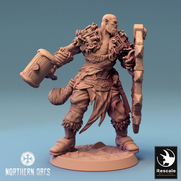 Collection Orc Warriors Hammer Soldiers | Medium | Rescale Miniatures | D&D DnD Pathfinder Miniature