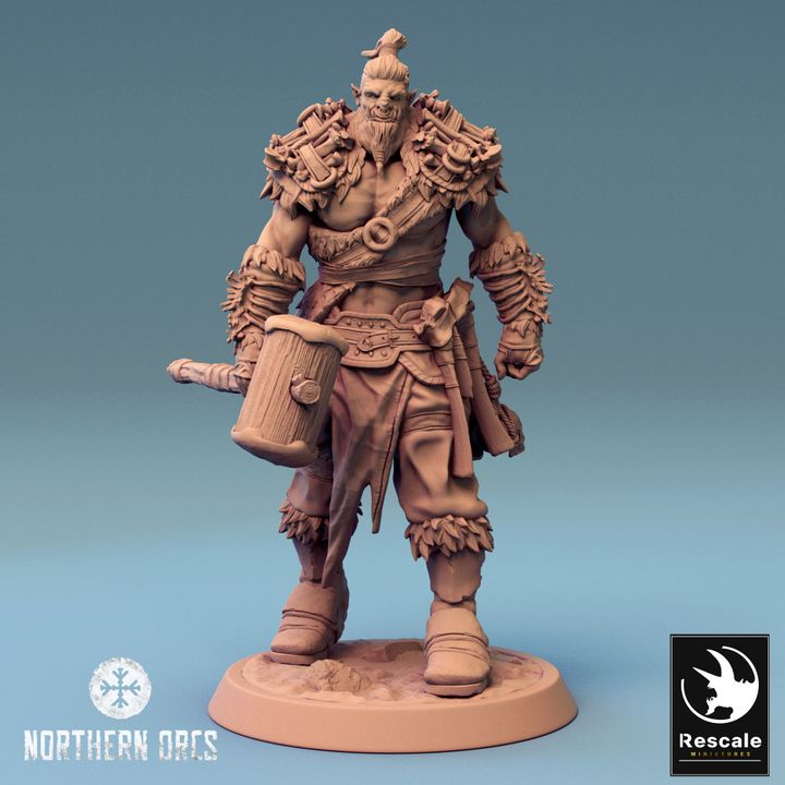 Collection Orc Warriors Hammer Soldiers | Medium | Rescale Miniatures | D&D DnD Pathfinder Miniature