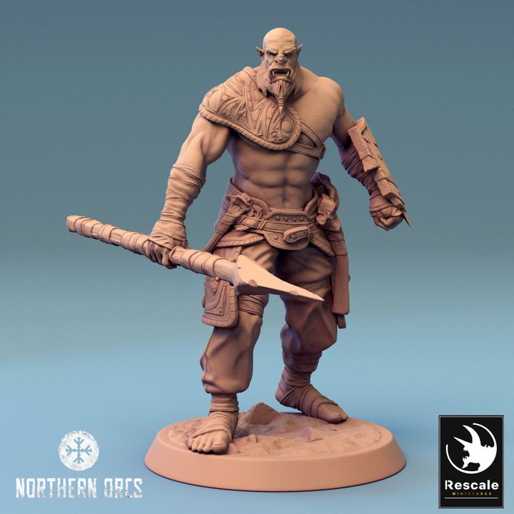 Collection Orc Soldier Spearmen Fighter Set | Medium | Rescale Miniatures | D&D DnD Pathfinder Miniature