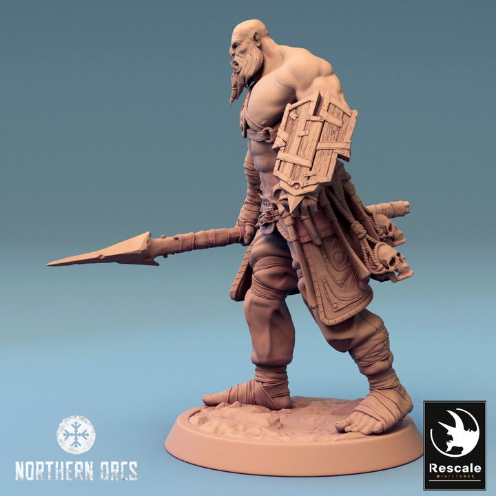 Collection Orc Soldier Spearmen Fighter Set | Medium | Rescale Miniatures | D&D DnD Pathfinder Miniature