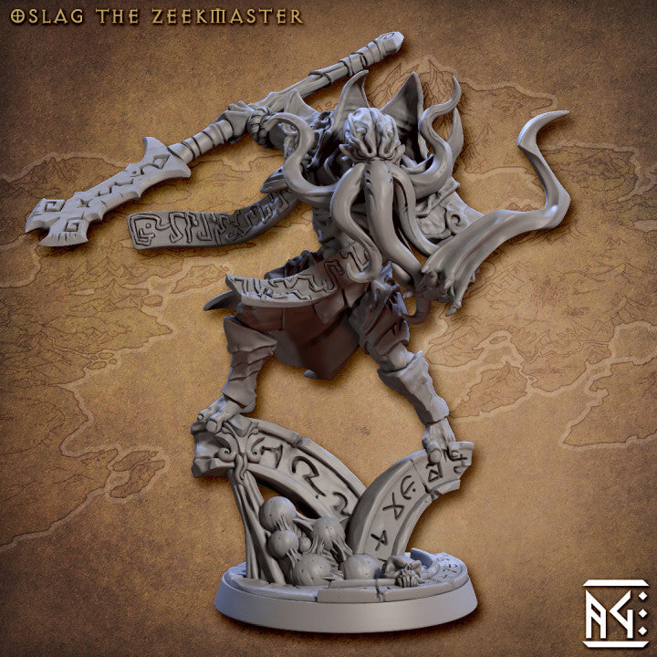 Slathaai Animancer Champion Glaive | Medium | Artisan Guild | D&D DnD Pathfinder Miniature