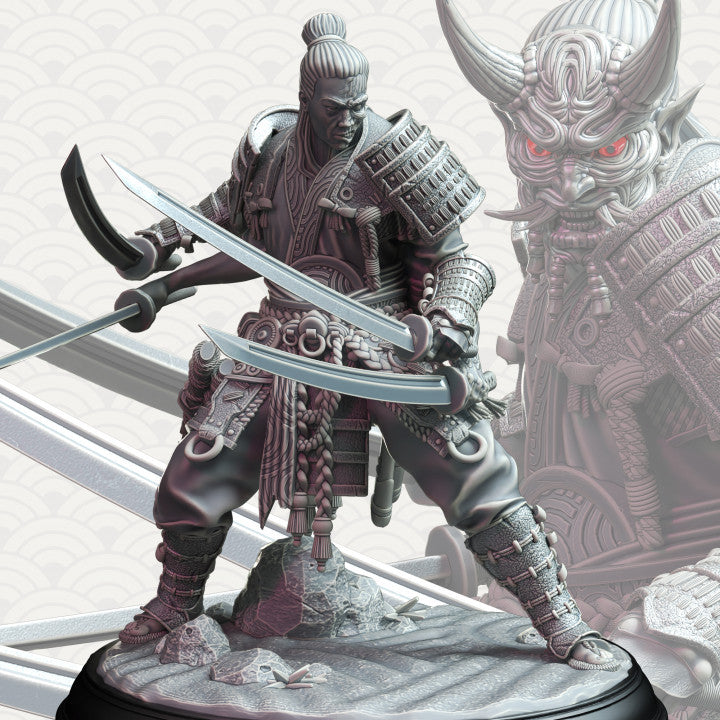 Oni Demon Warrior Miniature | Medium | DM Stash | D&D DnD Pathfinder Miniature