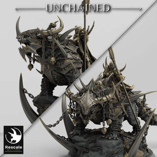 Armored Mounted Beast Guard | Large | Rescale Miniatures | D&D DnD Pathfinder Miniature