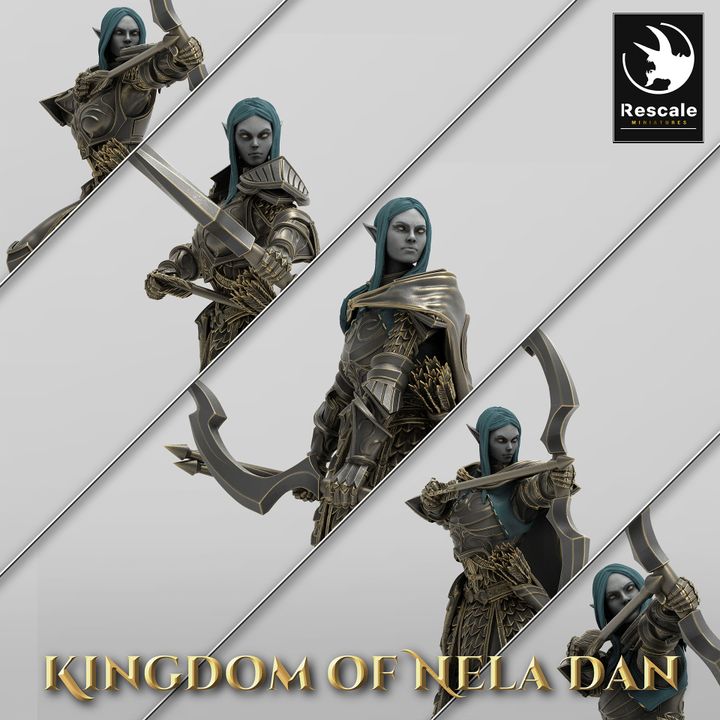 Collection Elf Archer Ranger Scout | Medium | Rescale Miniatures | D&D DnD Pathfinder Miniature