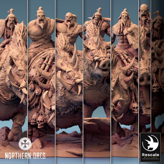 Collection Orc Boar Rider Monstrous Mount | Large | Rescale Miniatures | D&D DnD Pathfinder Miniature