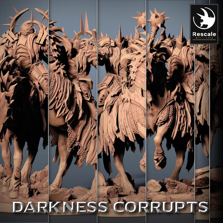 Collection Darknight Undead Horse Necromancer Steed | Large | Rescale Miniatures | D&D DnD Pathfinder Miniature