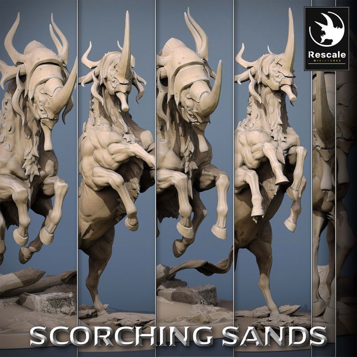 Collection Egyptian War Beast Mount | Large | Rescale Miniatures | D&D DnD Pathfinder Miniature