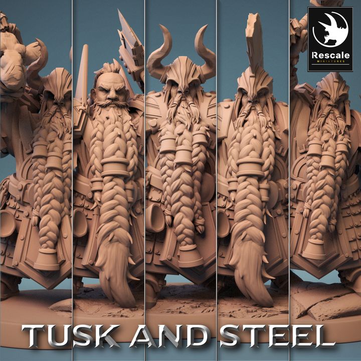 Collection Dwarf Fighter Axe Warrior | Medium | Rescale Miniatures | D&D DnD Pathfinder Miniature