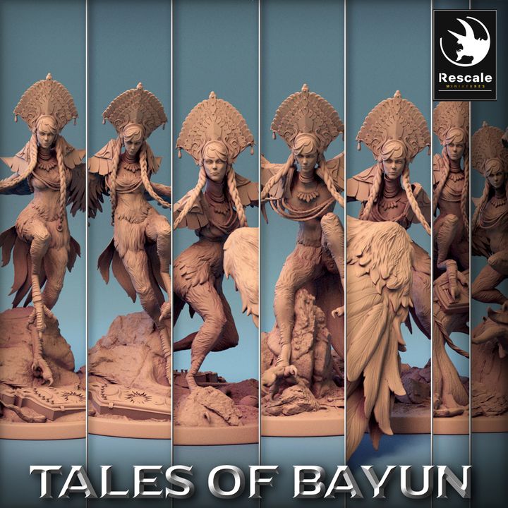 Collection Harpy Monster Agility Grace | Large | Rescale Miniatures | D&D DnD Pathfinder Miniature