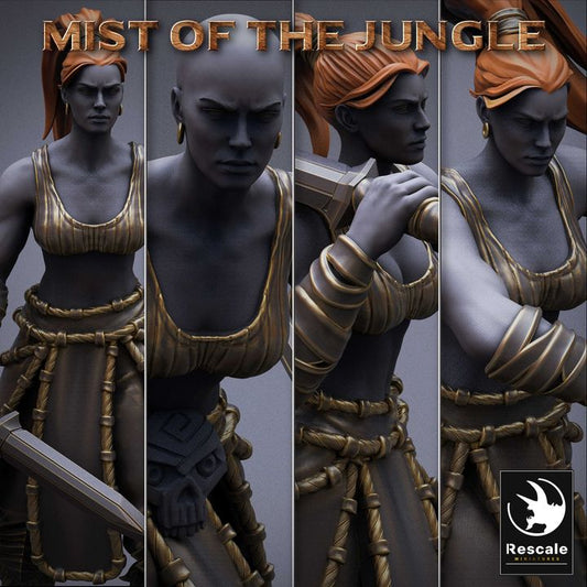 Collection Amazon Warrior Rogue Dagger Collection | Medium | Rescale Miniatures | D&D DnD Pathfinder Miniature