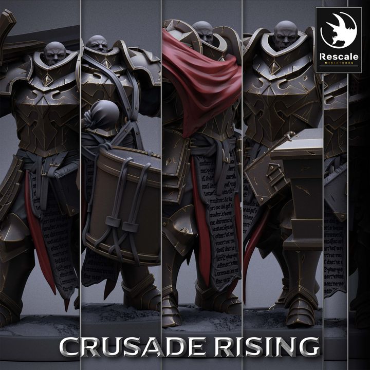 Collection Templar Infantry Guardians Warriors | Medium | Rescale Miniatures | D&D DnD Pathfinder Miniature