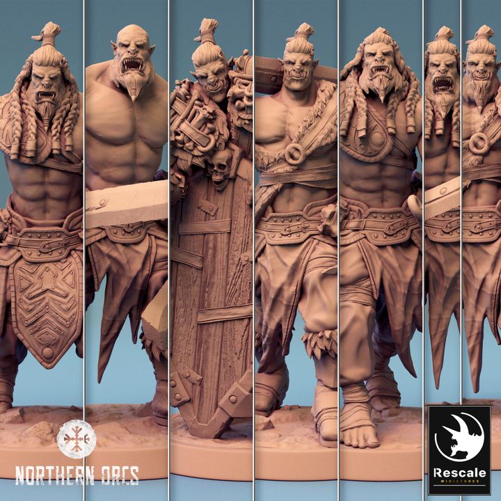 Collection Orc Infantry Soldiers Collection | Medium | Rescale Miniatures | D&D DnD Pathfinder Miniature