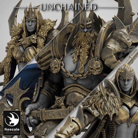 Unchained King and Guards - Regal (25mm Base)