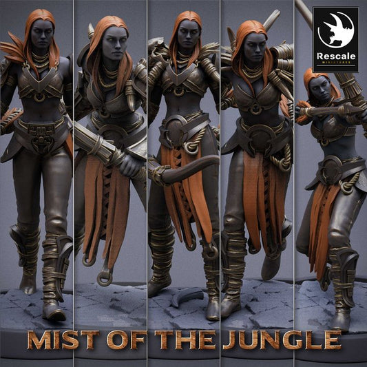 Collection Amazon Archer Female Ranger Miniature | Medium | Rescale Miniatures | D&D DnD Pathfinder Miniature