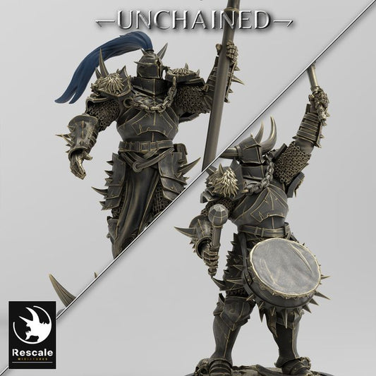 Olaf's Light Soldier Banner Warrior | Medium | Rescale Miniatures | D&D DnD Pathfinder Miniature