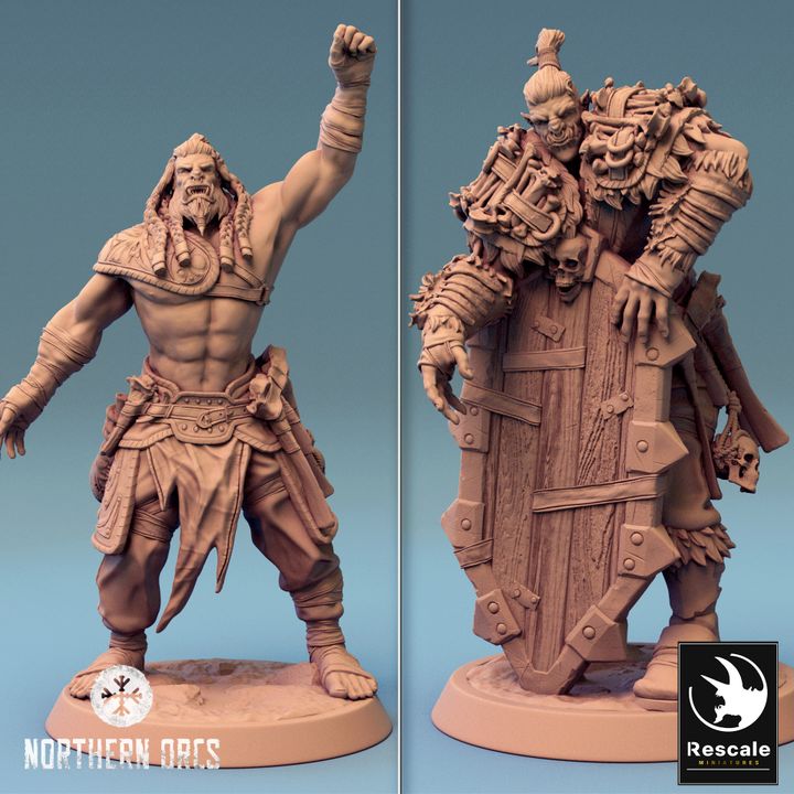 Collection Orc Soldiers Collection Fantasy War | Medium | Rescale Miniatures | D&D DnD Pathfinder Miniature
