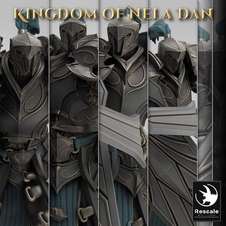 Collection Elf Warrior Elven Armor | Medium | Rescale Miniatures | D&D DnD Pathfinder Miniature