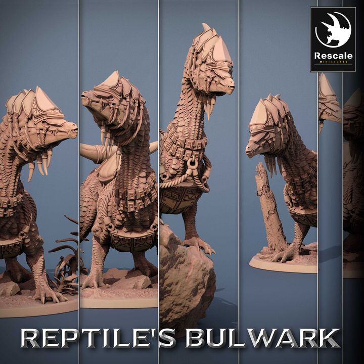 Collection Lizardfolk Reptilian Mount Beasts | Huge | Rescale Miniatures | D&D DnD Pathfinder Miniature