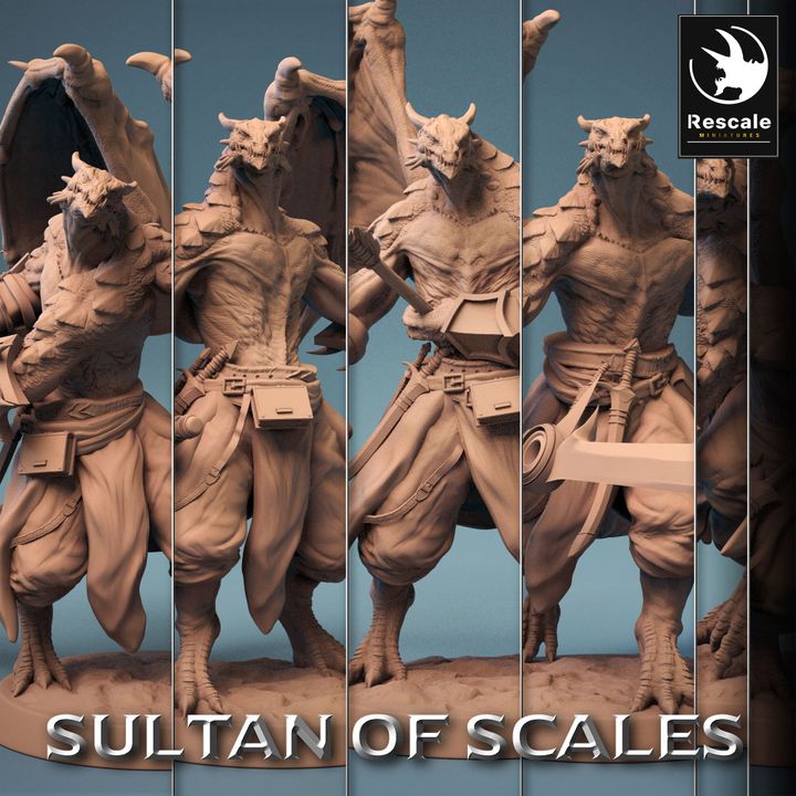 Collection Dragonborn Soldiers Warriors Magic | Medium | Rescale Miniatures | D&D DnD Pathfinder Miniature