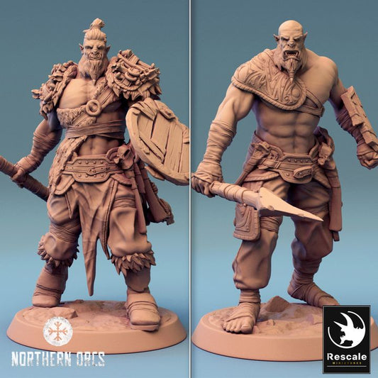Collection Orc Soldier Spearmen Fighter Set | Medium | Rescale Miniatures | D&D DnD Pathfinder Miniature
