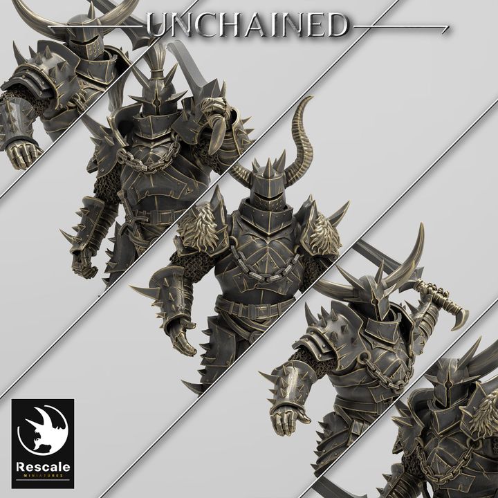 Sword Warrior Fighter Miniature Medium | Rescale Miniatures | D&D DnD Pathfinder Miniature