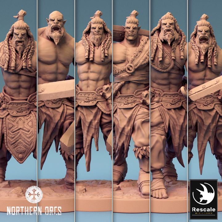 Collection Orc Soldier Warrior Minis Collection | Medium | Rescale Miniatures | D&D DnD Pathfinder Miniature